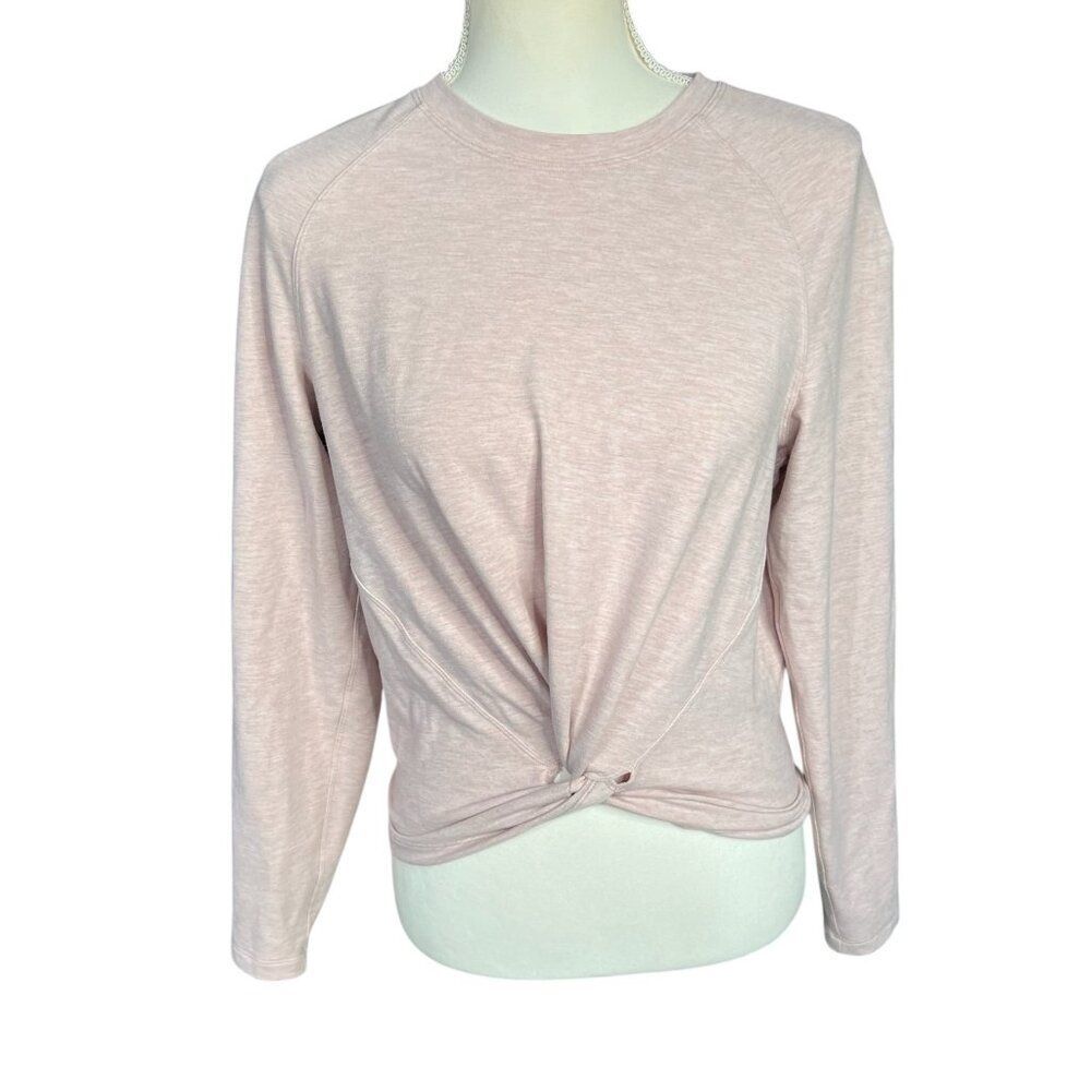 Lululemon Tuck and Gather Pullover Sweatshirt Heathered Mod Faint Coral Size 6